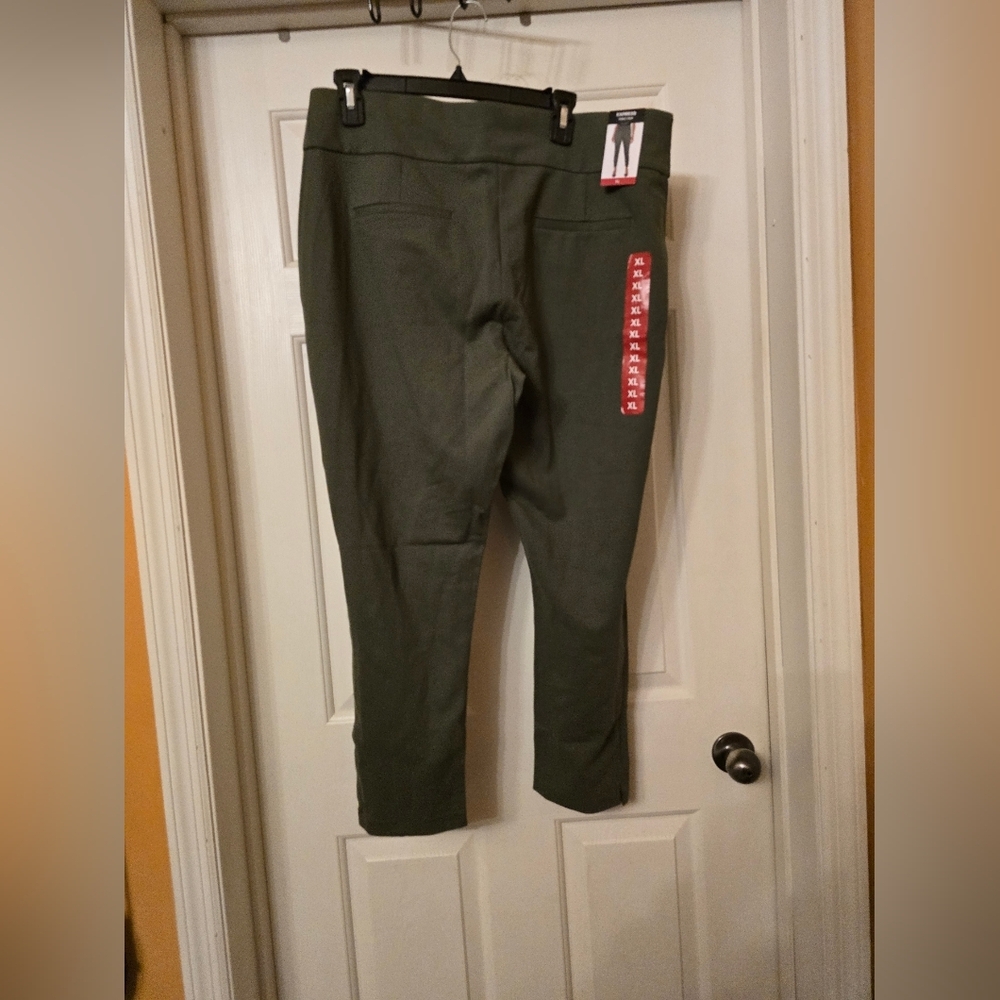Women's Olive Green Pants Tummy Control Size XL - Picture 2 of 5
